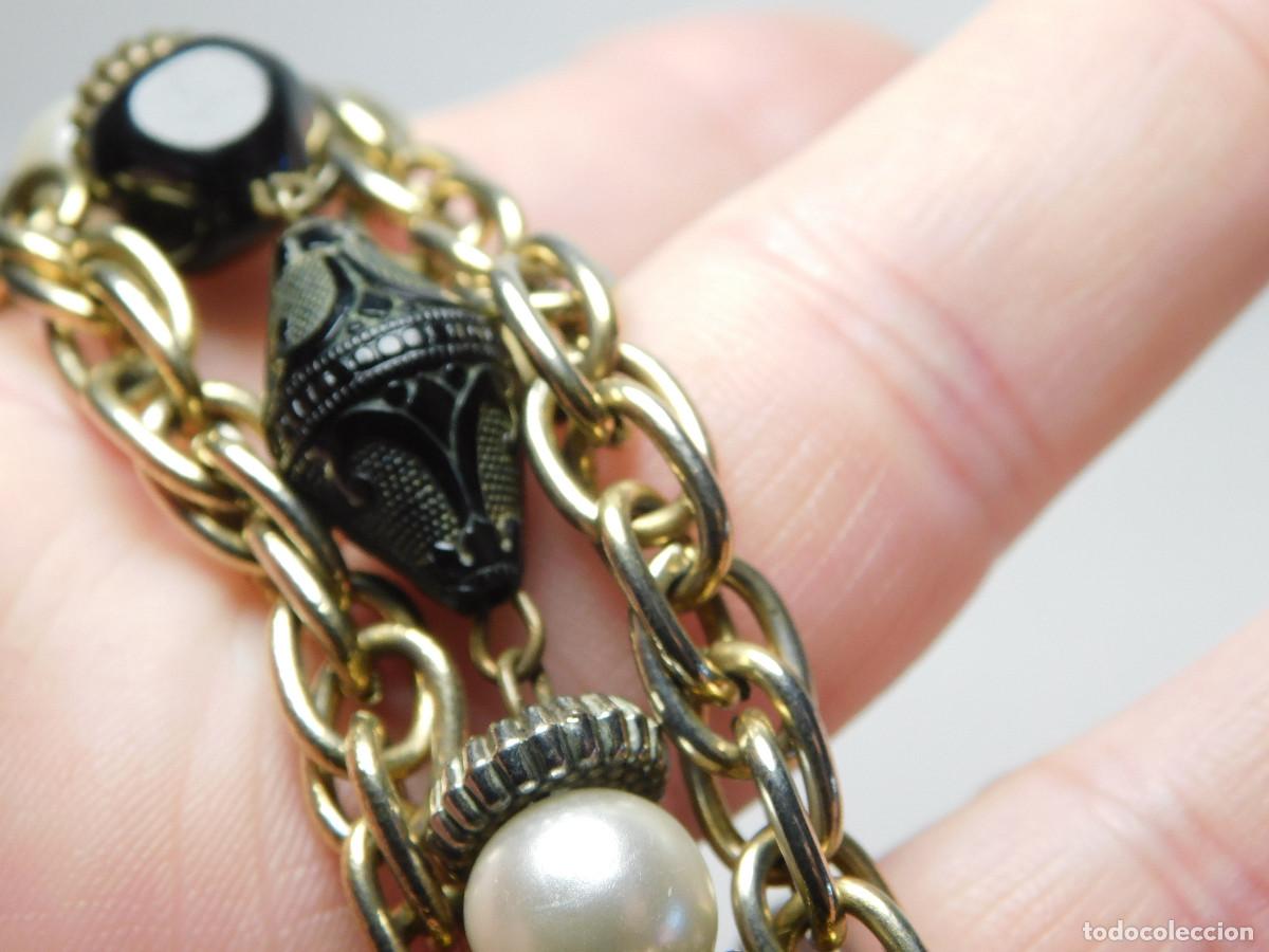 Vintage: Pulsera Vintage de cuentas talladas - Foto 5