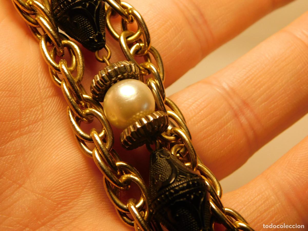 Vintage: Pulsera Vintage de cuentas talladas - Foto 6