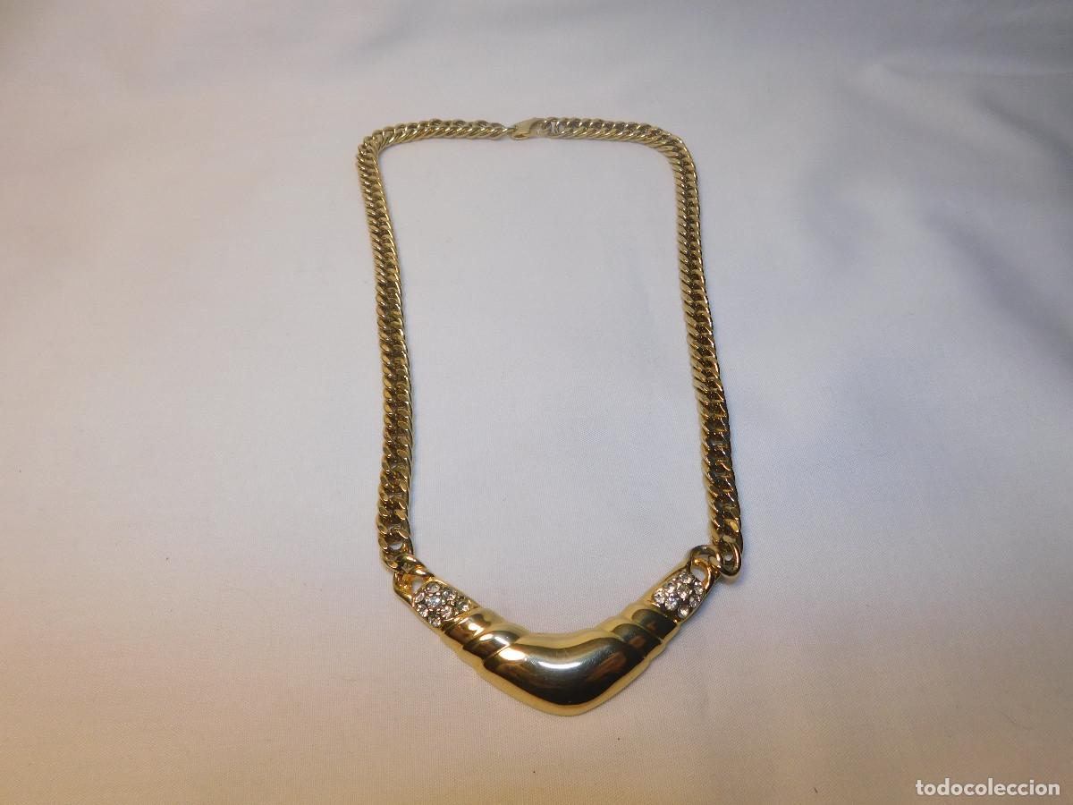 Vintage: Gargantilla Vintage dorada y strass - Foto 1