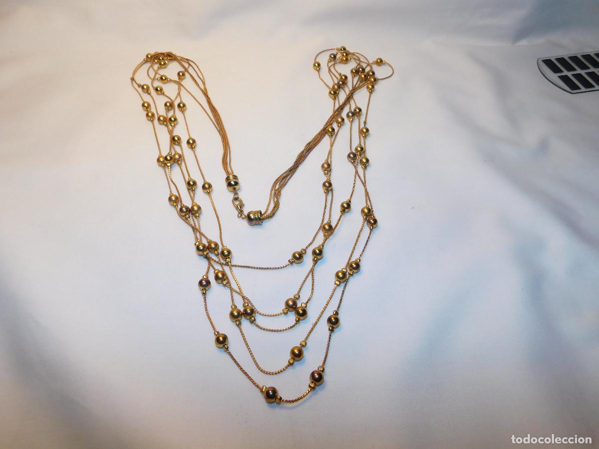 Vintage: Collar Vintage 5 Cadenas dorado - Foto 1
