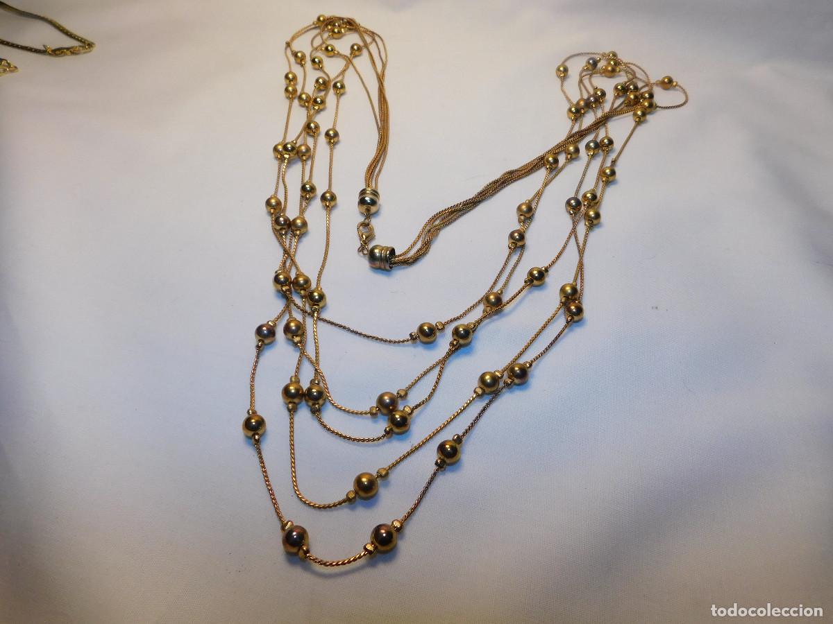 Vintage: Collar Vintage 5 Cadenas dorado - Foto 2