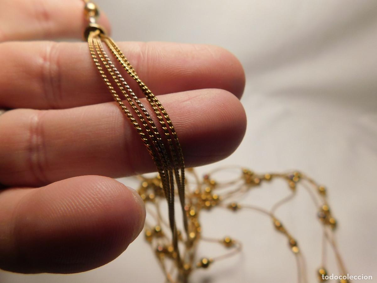 Vintage: Collar Vintage 5 Cadenas dorado - Foto 4