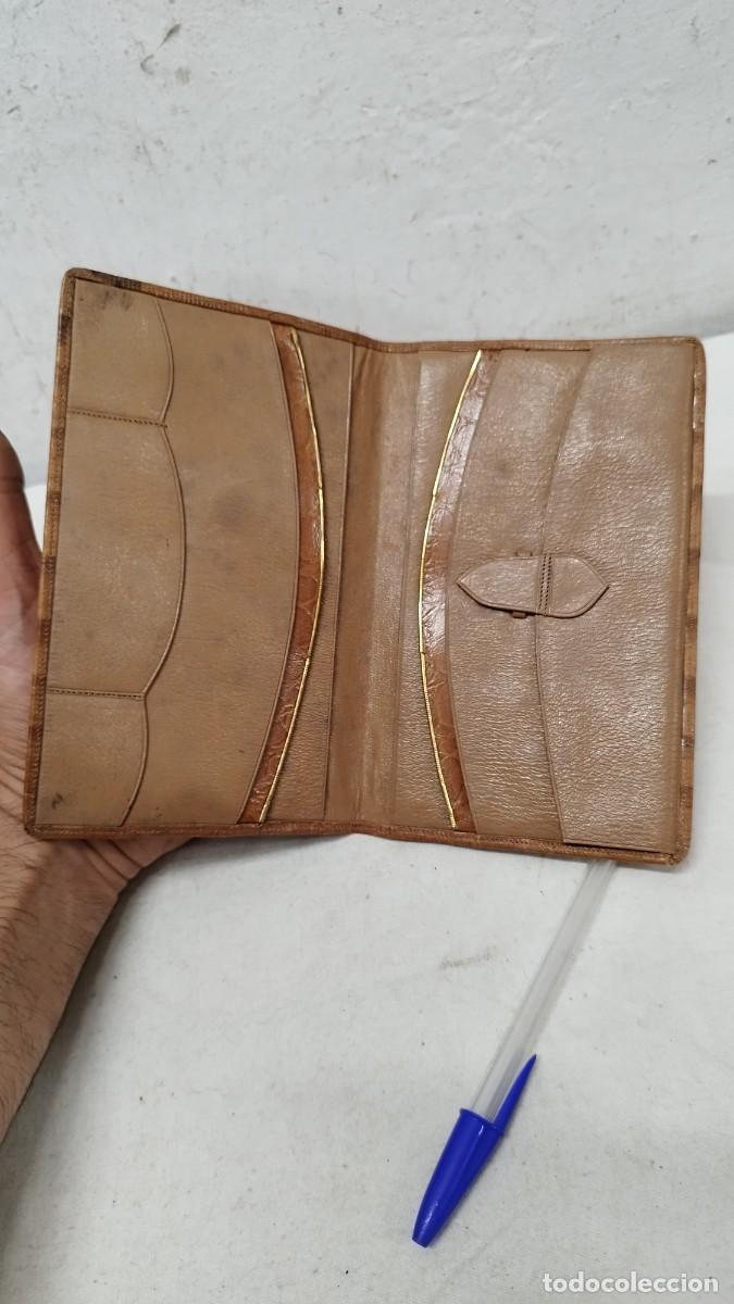 Vintage: Antiguo Gran monedero de piel a identificar - Foto 3