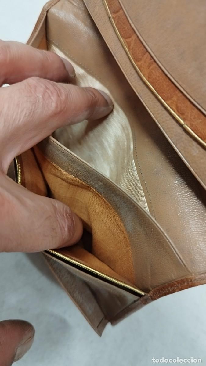 Vintage: Antiguo Gran monedero de piel a identificar - Foto 5