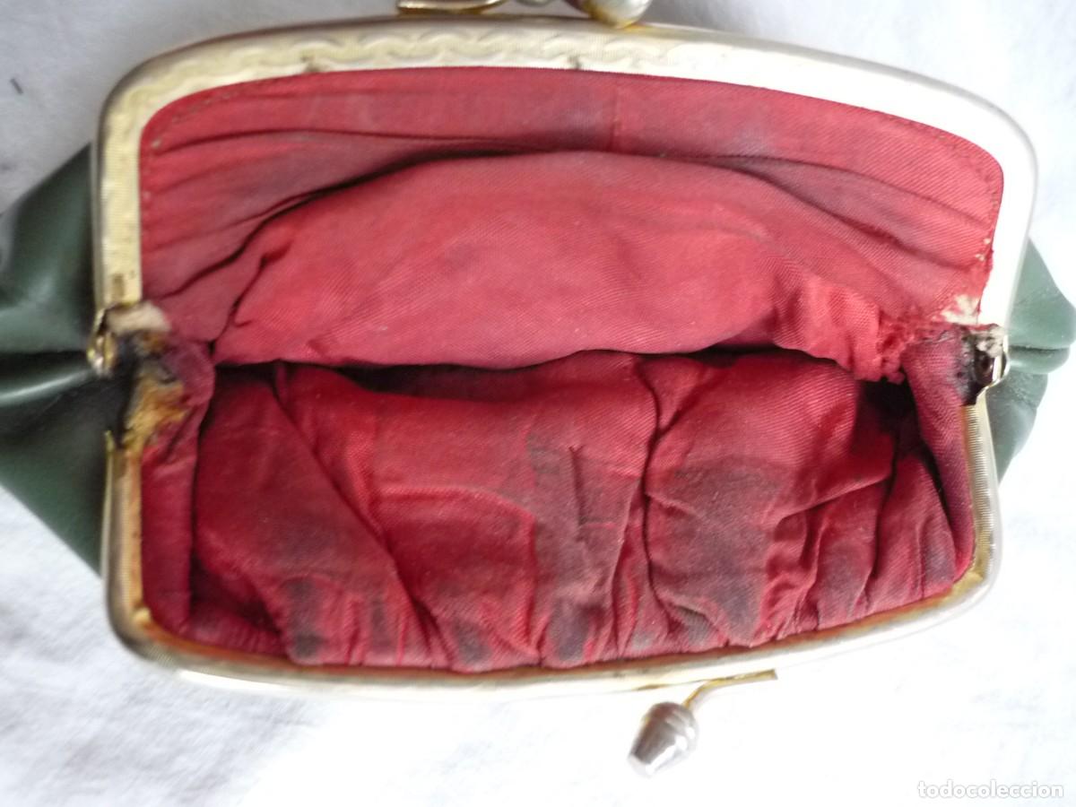 Vintage: Antiguo bolso bolsillo monedero - Foto 8