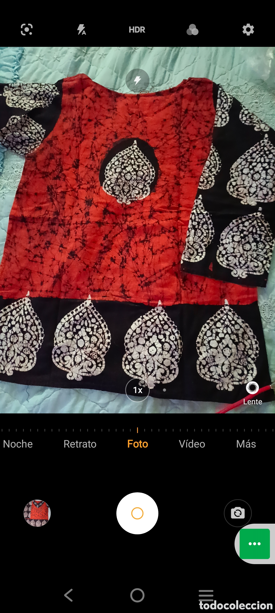 Vintage: T&uacute;nica corta Batik con mangas - Foto 6