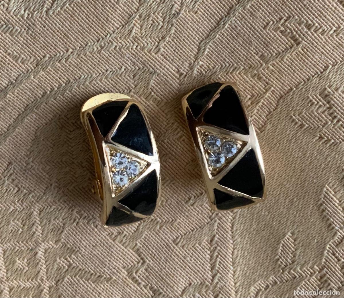 Vintage: PENDIENTES ESMALTE NEGRO VINTAGE - Foto 7