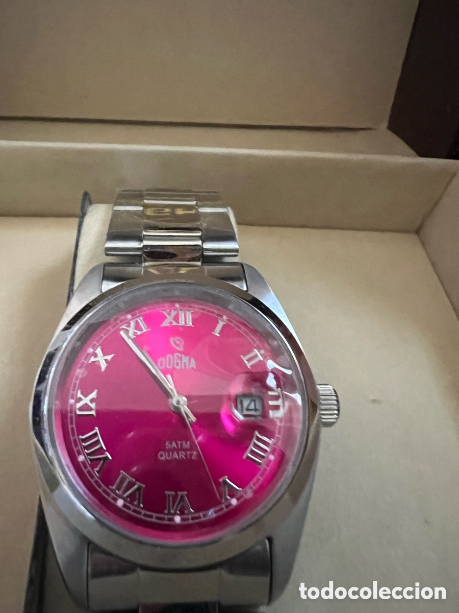 Vintage: Reloj de mujer de Dogma rosa nuevo - Foto 2
