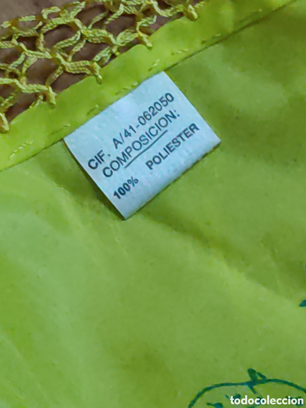 Vintage: Mant&oacute;n estampado amarillo 3 picos. - Foto 6