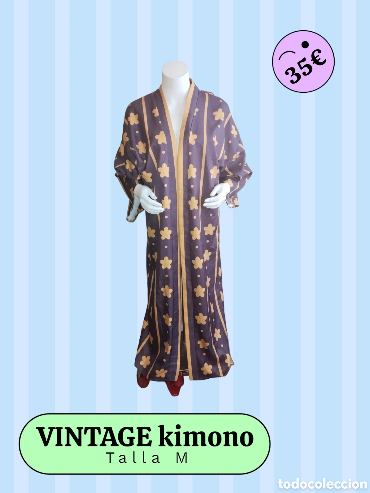 Vintage: Kimono-Bata Vintage a&ntilde;os 80s - Foto 1