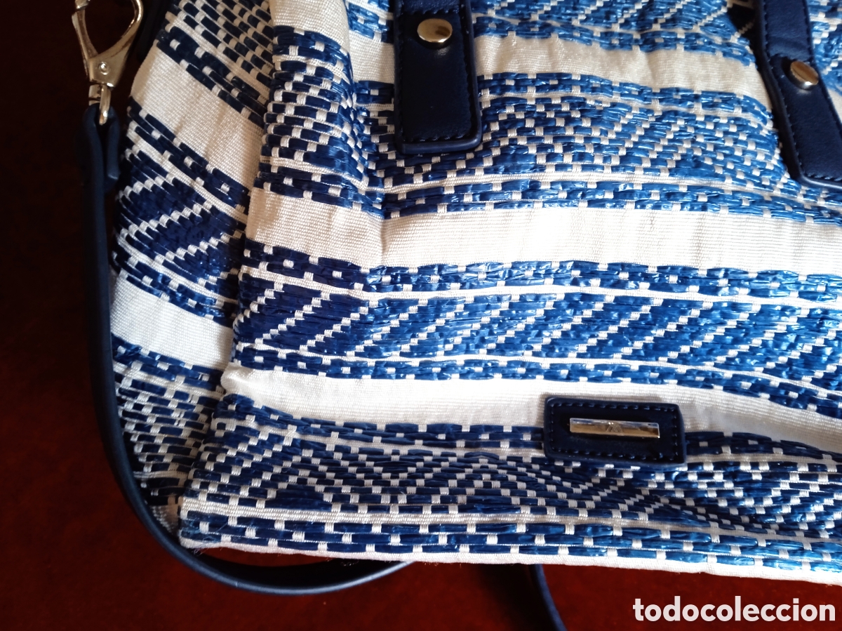 Vintage: Bolso azul con dibujo. - Foto 1