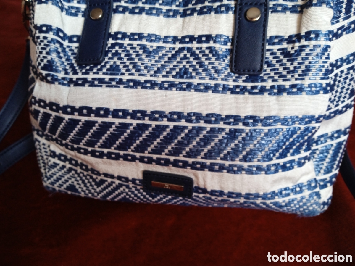 Vintage: Bolso azul con dibujo. - Foto 2