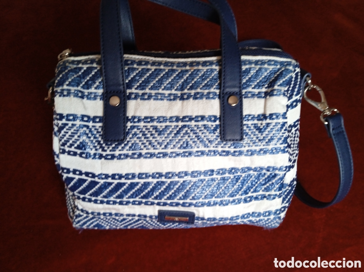 Vintage: Bolso azul con dibujo. - Foto 10