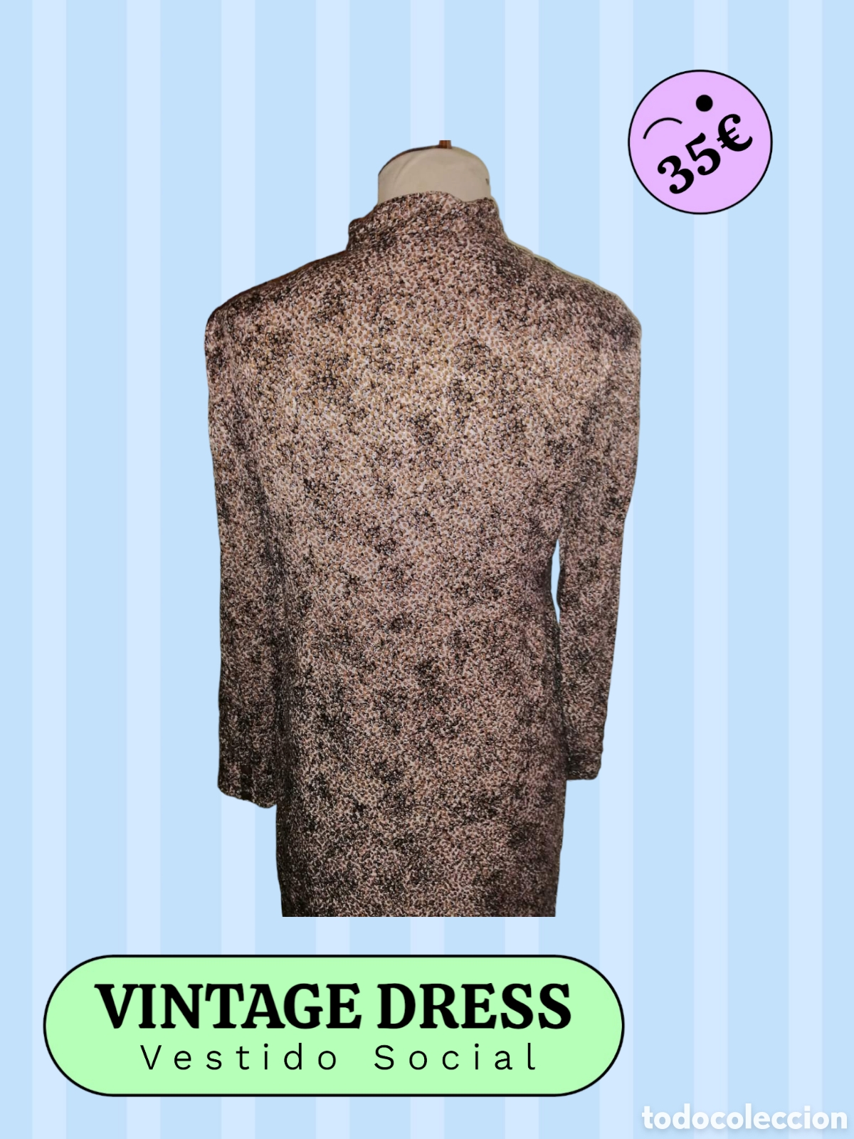 Vintage: Vestido Vintage de Dise&ntilde;o. - Foto 3