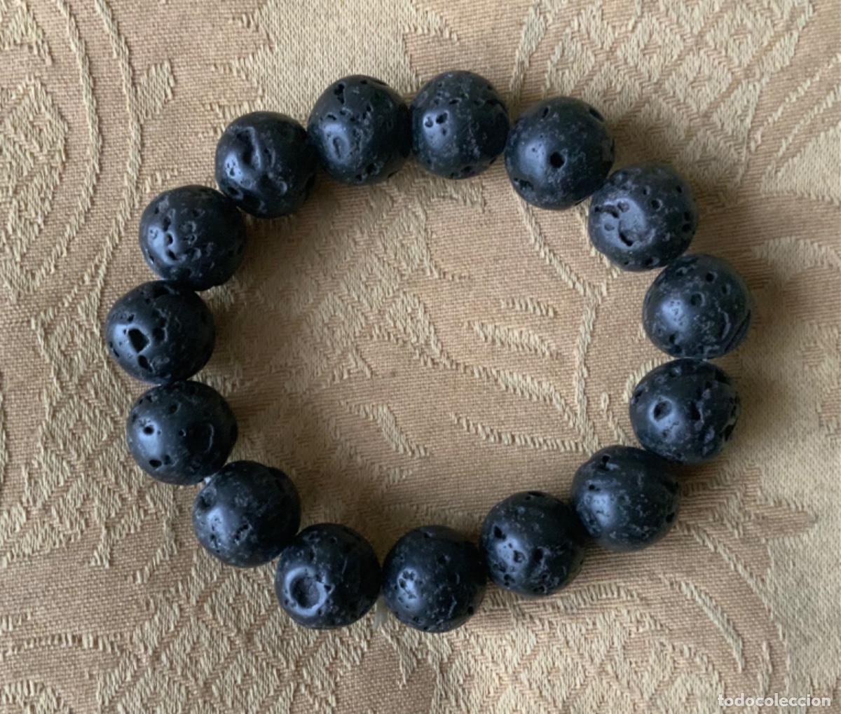 Vintage: PULSERA DE LAVA COLOR NEGRO - Foto 1