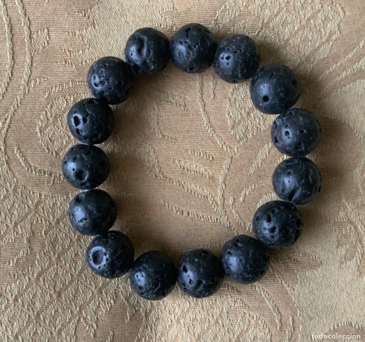 Vintage: PULSERA DE LAVA COLOR NEGRO - Foto 4