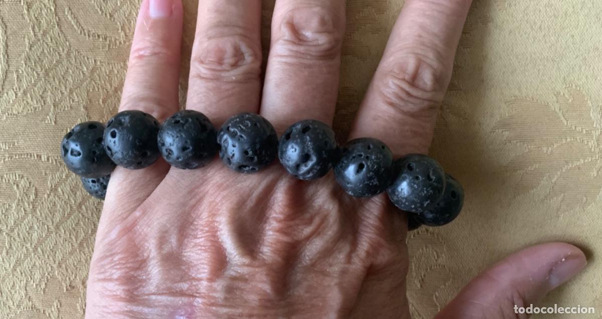 Vintage: PULSERA DE LAVA COLOR NEGRO - Foto 5