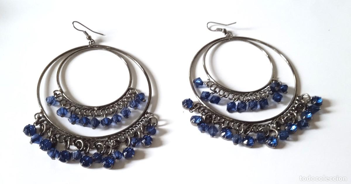 Vintage: PENDIENTES CON PIEDRITAS--A&Ntilde;OS 90 - Foto 2