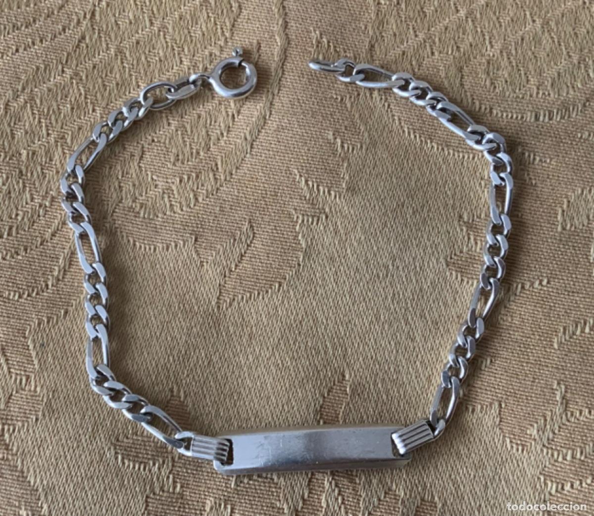 Vintage: PULSERA NO ME OLVIDES DE PLATA - Foto 3