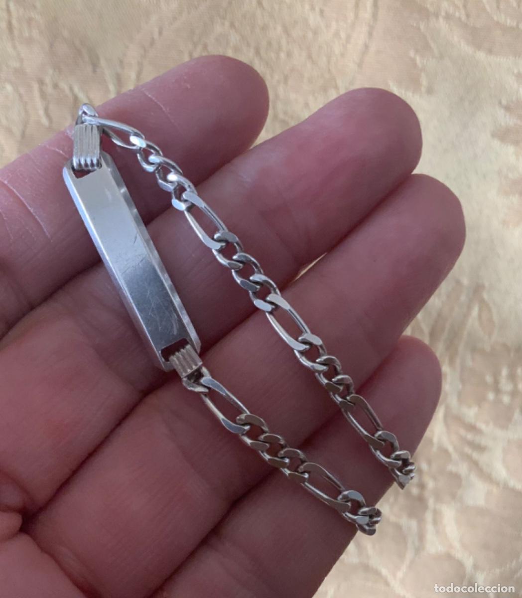 Vintage: PULSERA NO ME OLVIDES DE PLATA - Foto 1