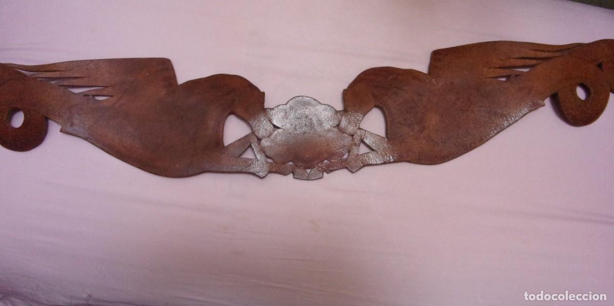 Vintage: CINTURON CUERO PEGASOS HECHO A MANO - Foto 7