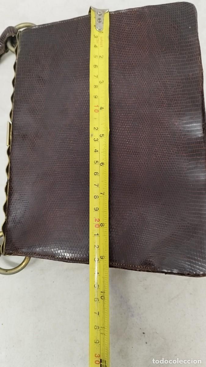 Vintage: Antiguo bolso de mujer, en piel - Foto 9