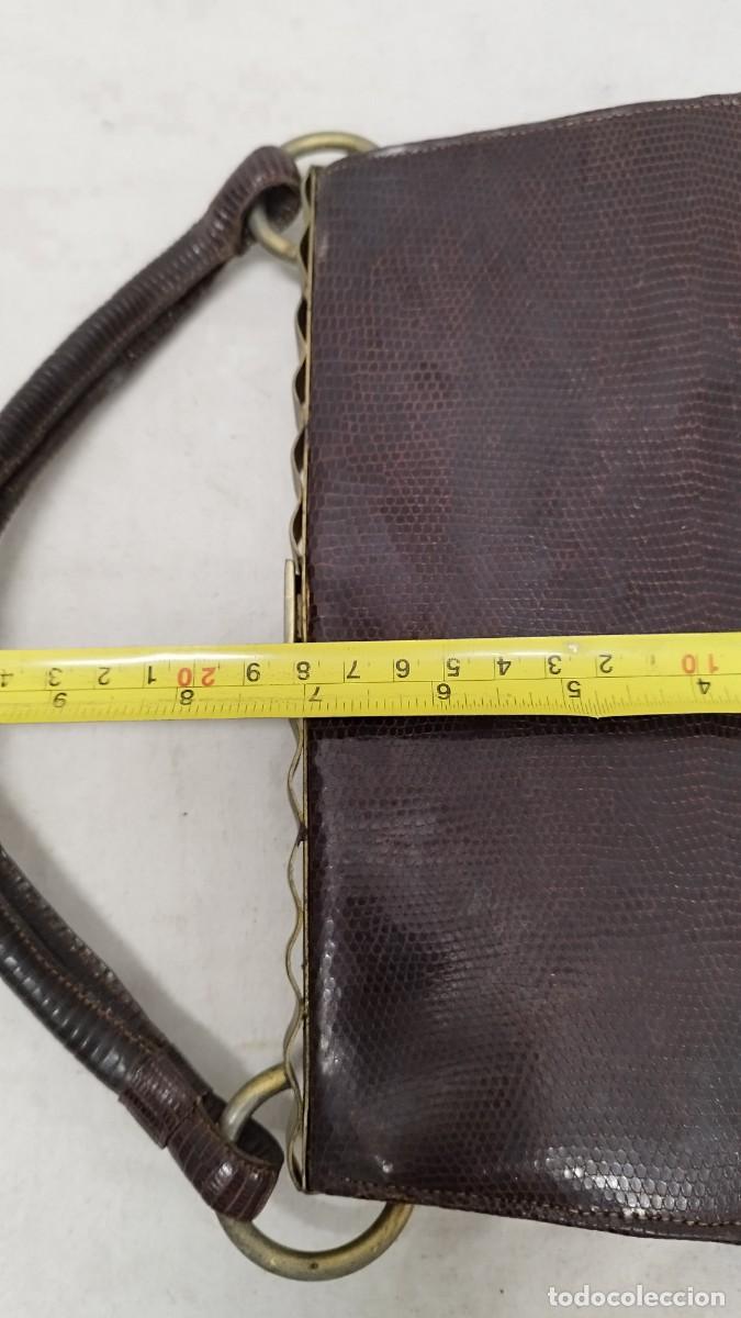 Vintage: Antiguo bolso de mujer, en piel - Foto 10