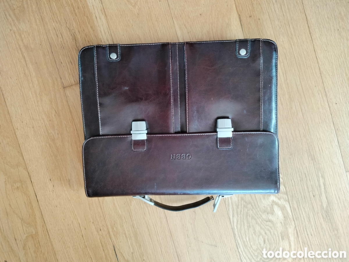 Vintage: Malet&iacute;n de piel de trabajo. - Foto 4