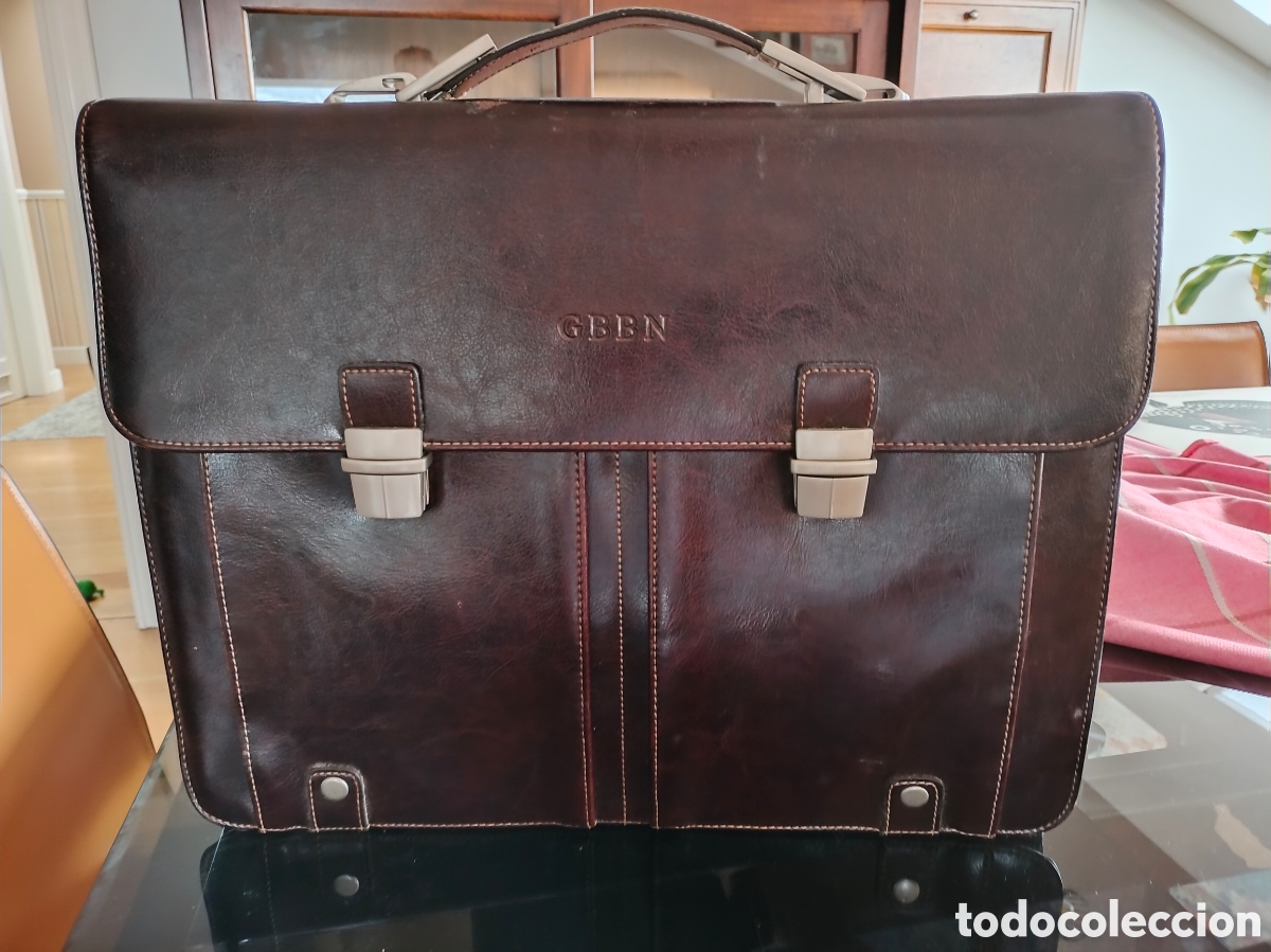 Vintage: Malet&iacute;n de piel de trabajo. - Foto 1