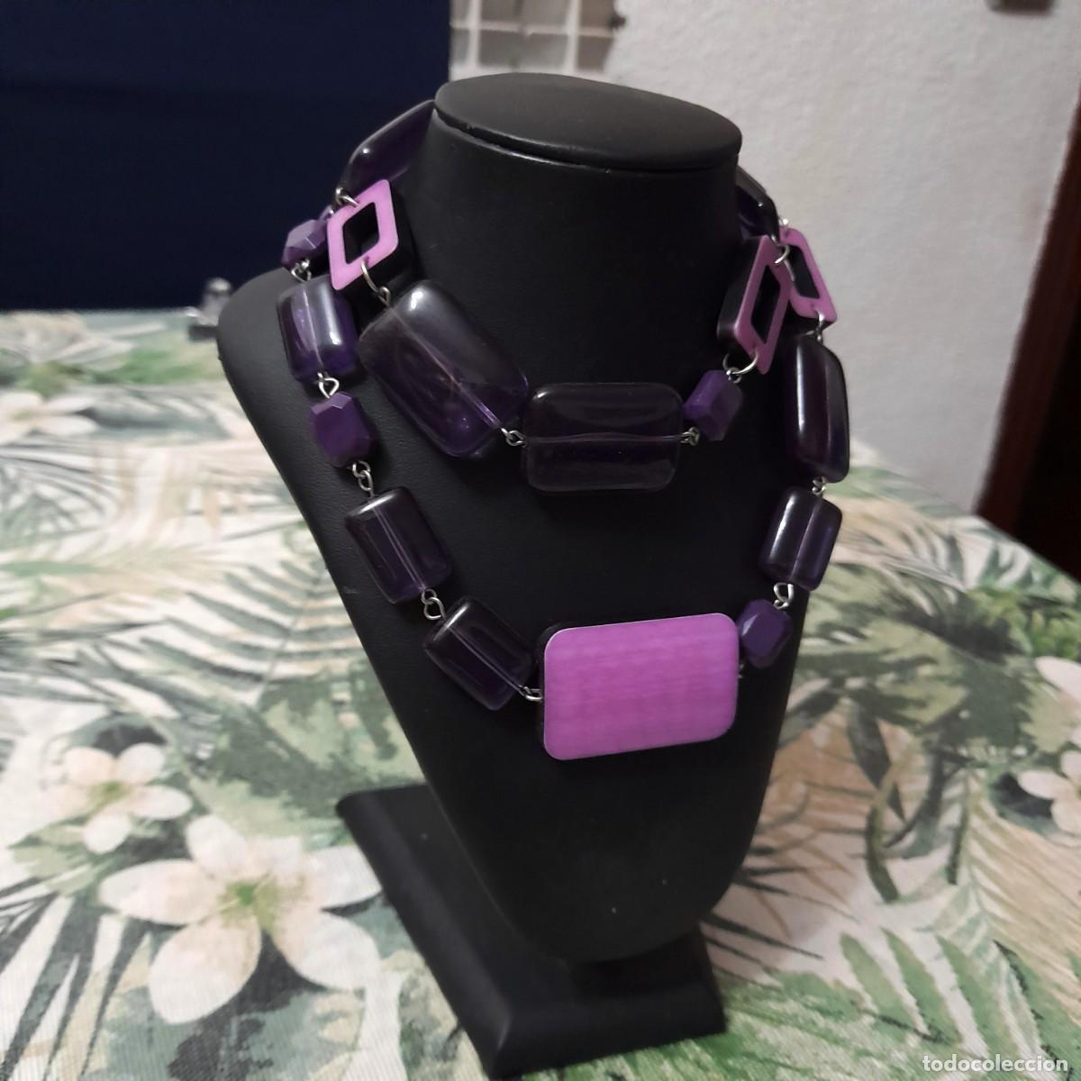 Vintage: Collar en morado y rosa mujer vintage - Foto 4
