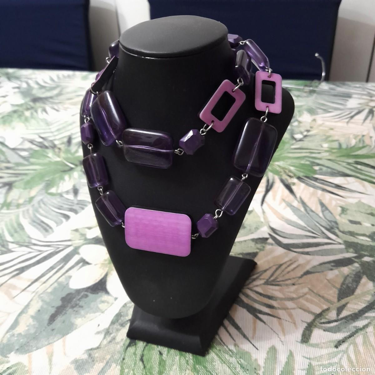 Vintage: Collar en morado y rosa mujer vintage - Foto 5