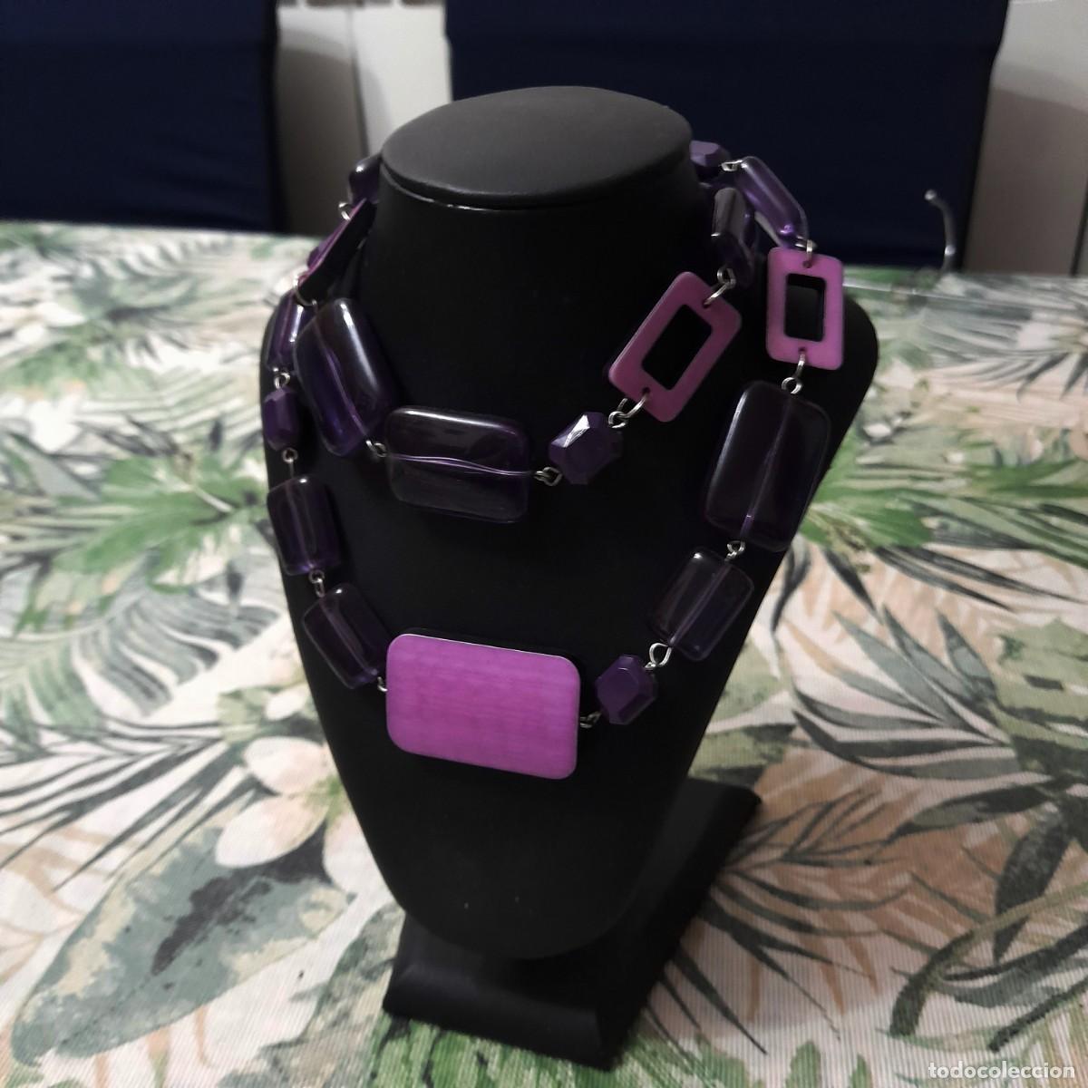 Vintage: Collar en morado y rosa mujer vintage - Foto 6