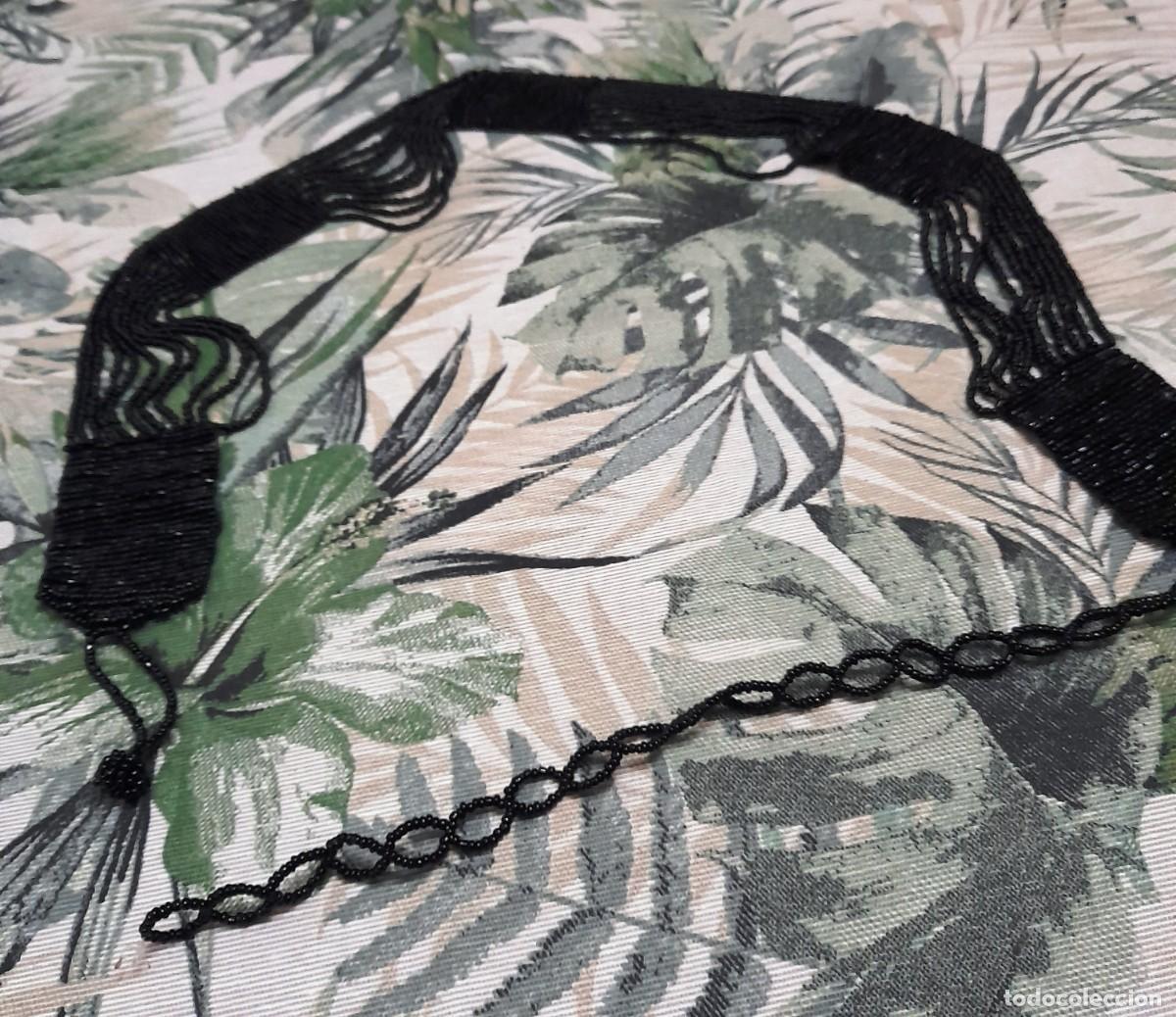 Vintage: Cinturon de cuentas negro mujer vintage - Foto 5