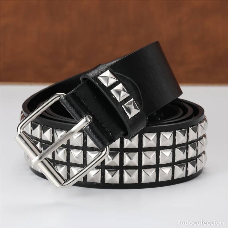 Vintage: Cintur&oacute;n tachuelas negro unisex - Foto 5