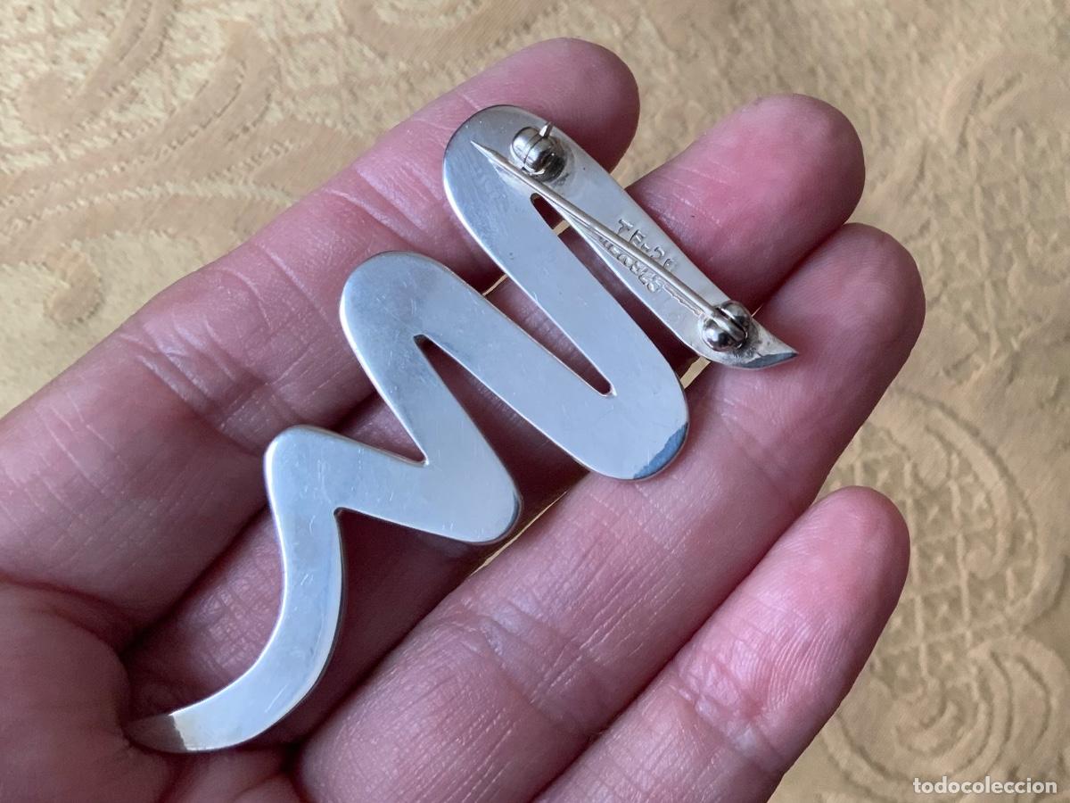 Vintage: BROCHE VINTAGE SERPIENTE DE PLATA - Foto 4
