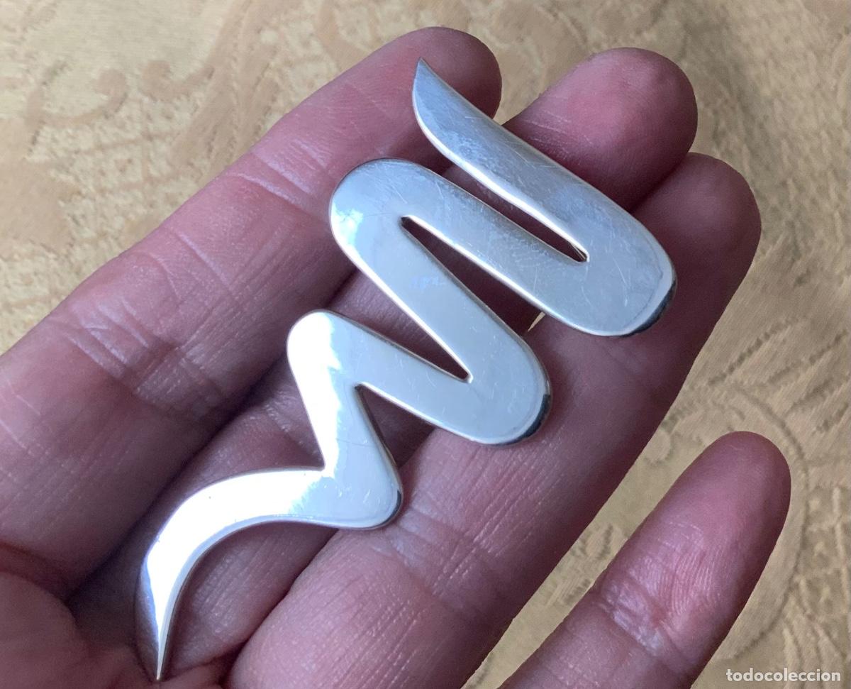 Vintage: BROCHE VINTAGE SERPIENTE DE PLATA - Foto 6