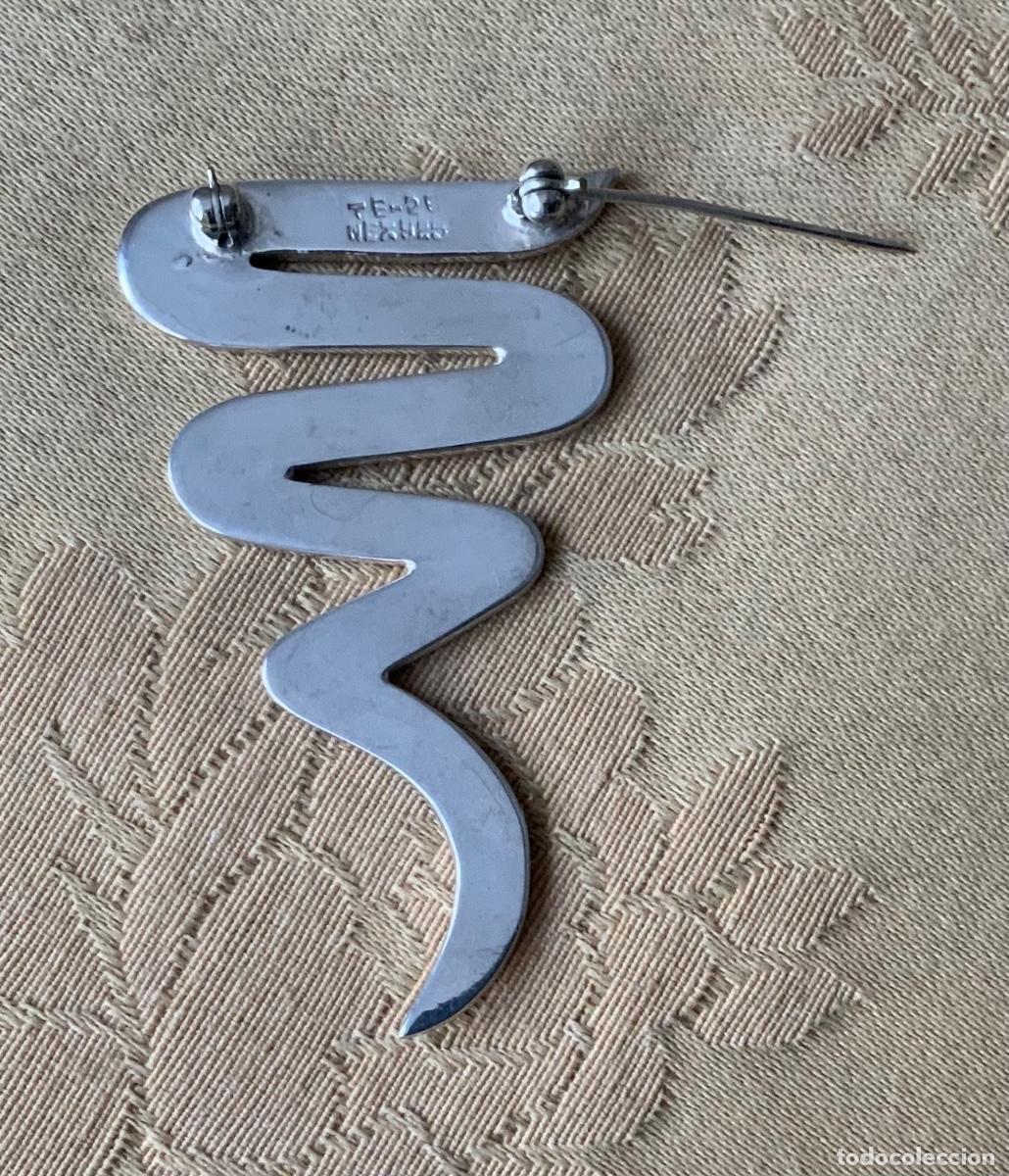 Vintage: BROCHE VINTAGE SERPIENTE DE PLATA - Foto 10