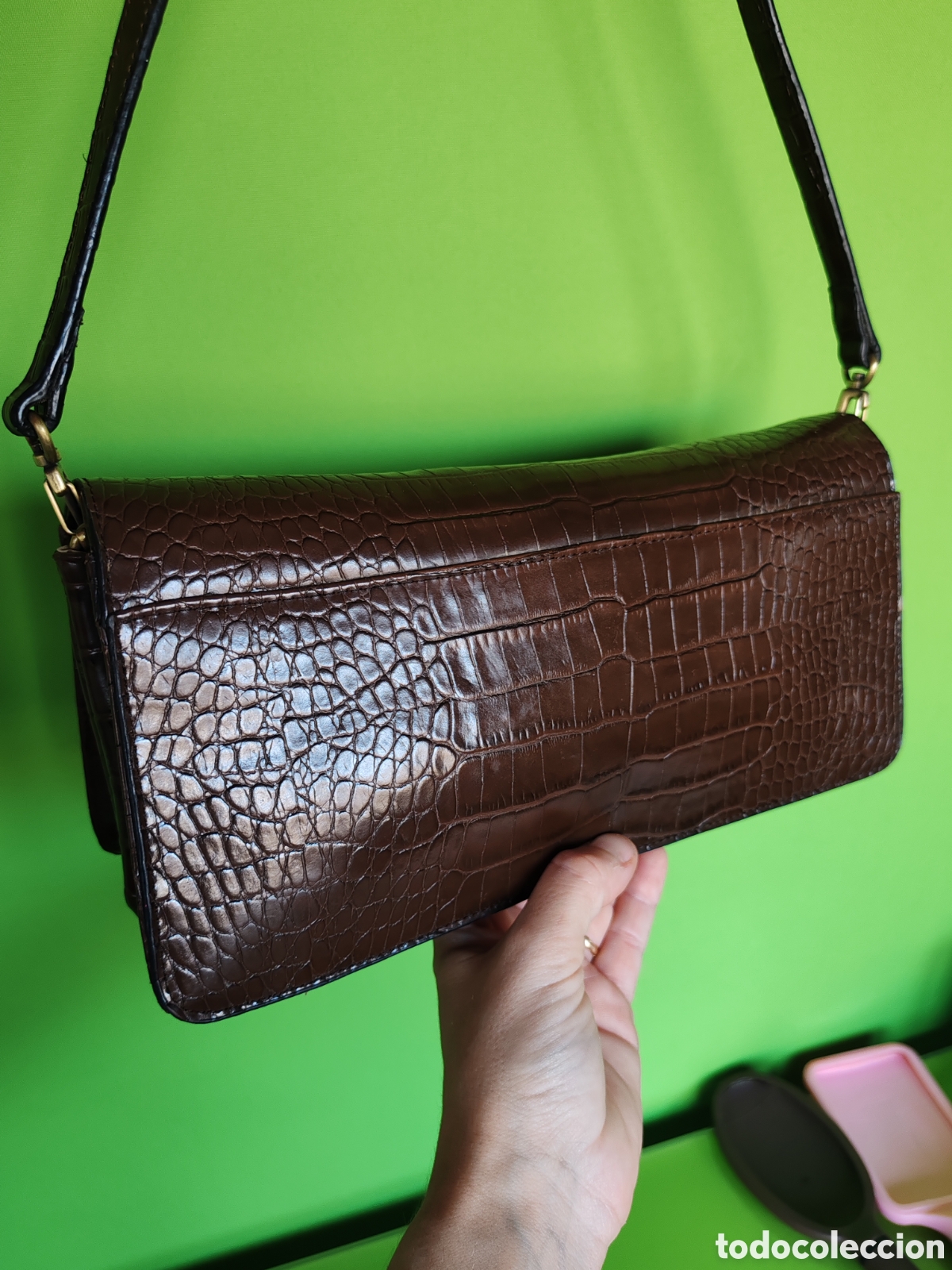 Vintage: Bolso monova efecto cocodrilo - Foto 2
