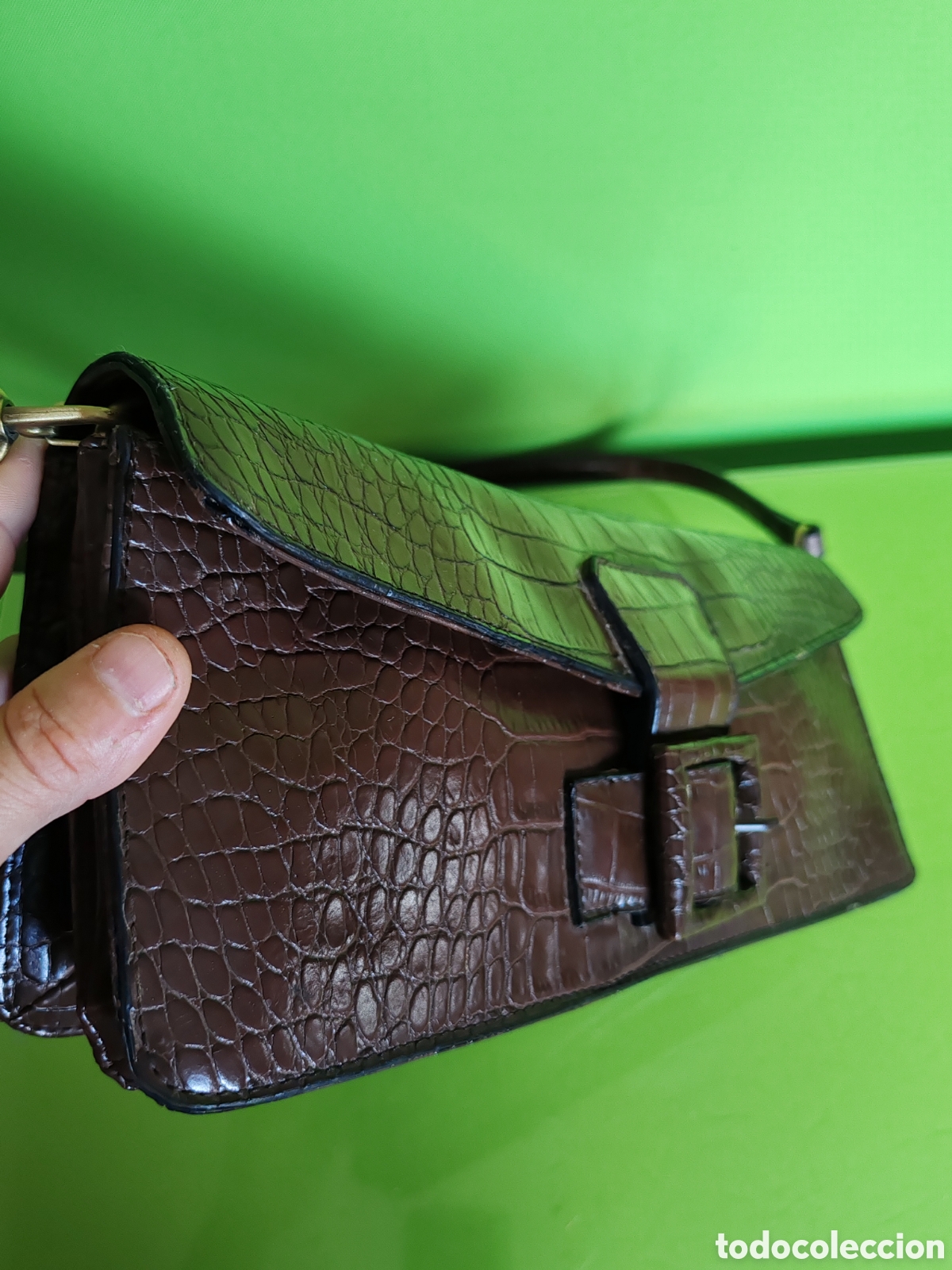 Vintage: Bolso monova efecto cocodrilo - Foto 4