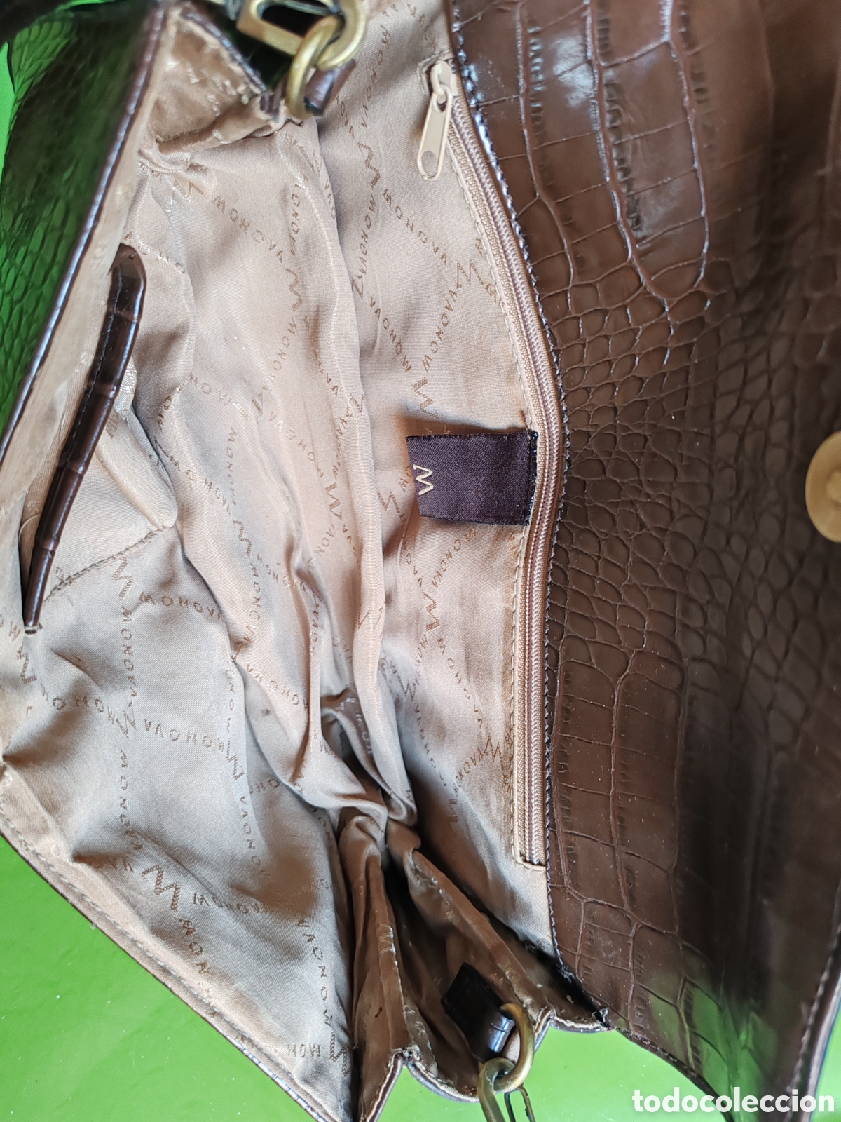 Vintage: Bolso monova efecto cocodrilo - Foto 6