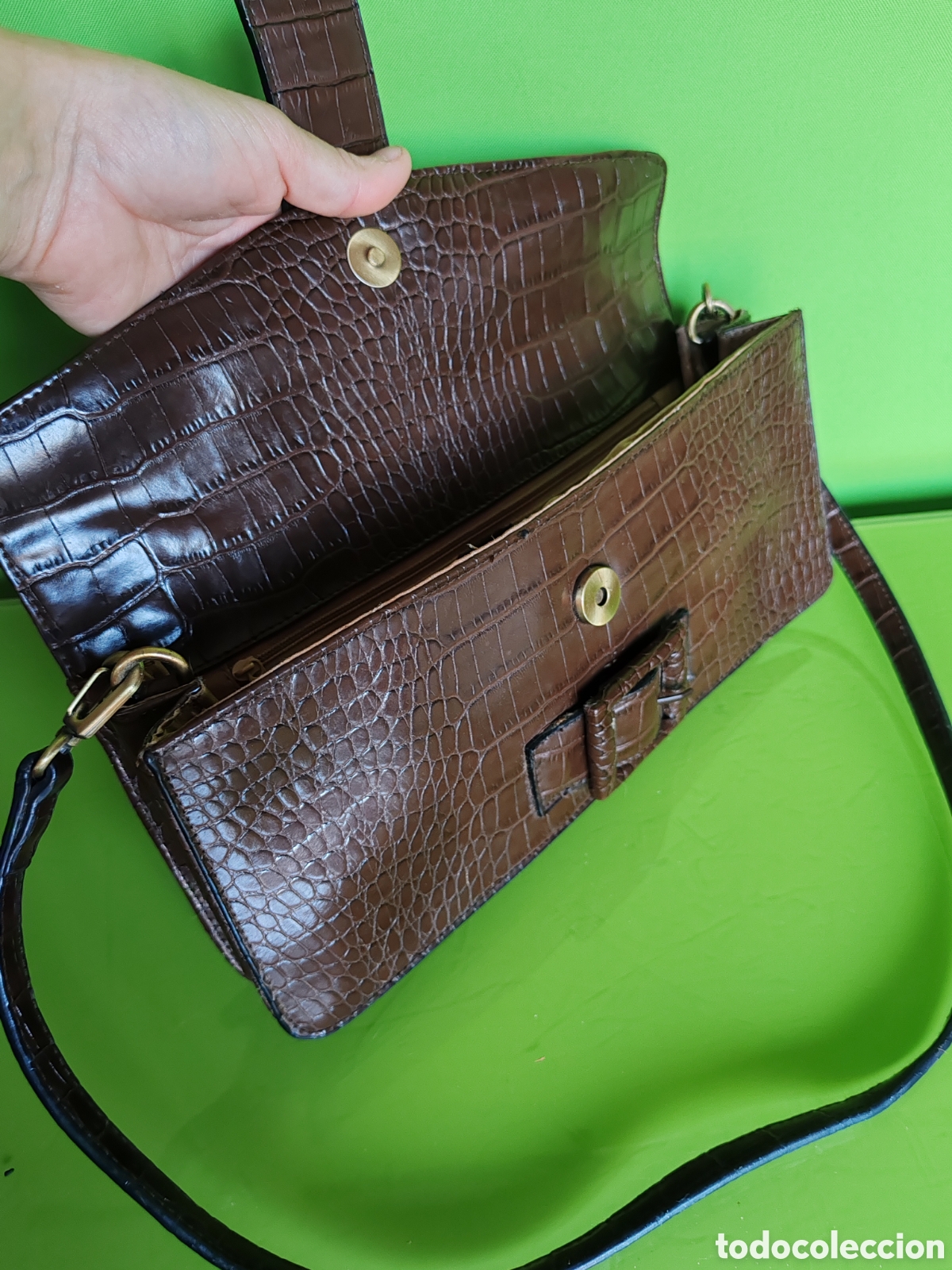 Vintage: Bolso monova efecto cocodrilo - Foto 7
