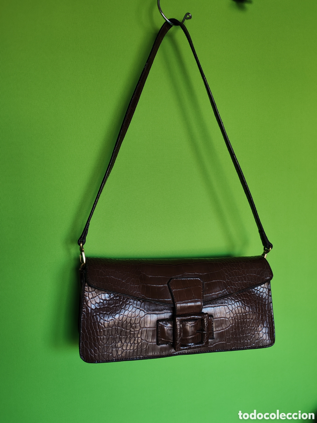 Vintage: Bolso monova efecto cocodrilo - Foto 1