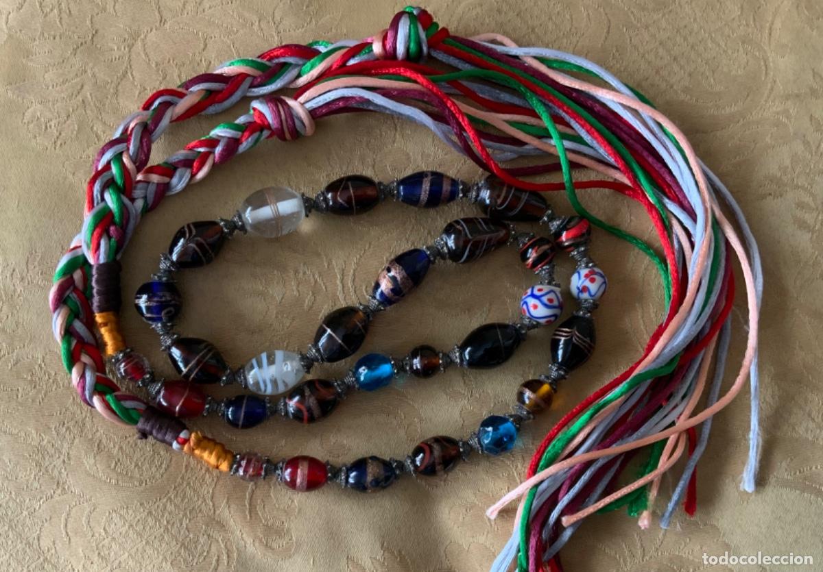 Vintage: COLLAR, CINTURON JOYA DE CRISTALES DE MURANO Y SEDA - Foto 2