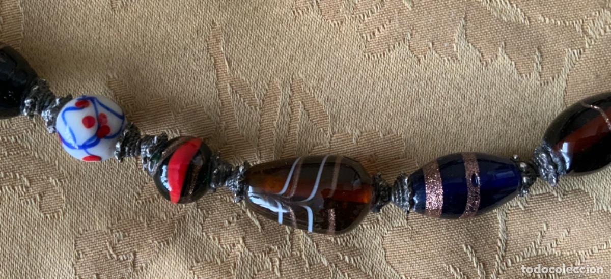 Vintage: COLLAR, CINTURON JOYA DE CRISTALES DE MURANO Y SEDA - Foto 7