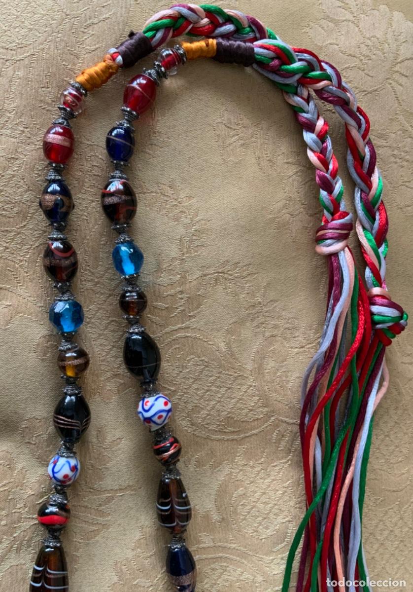 Vintage: COLLAR, CINTURON JOYA DE CRISTALES DE MURANO Y SEDA - Foto 8