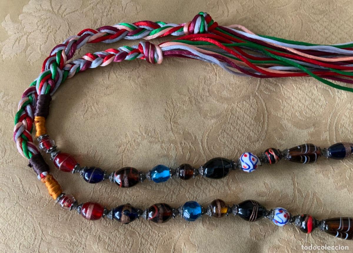 Vintage: COLLAR, CINTURON JOYA DE CRISTALES DE MURANO Y SEDA - Foto 10