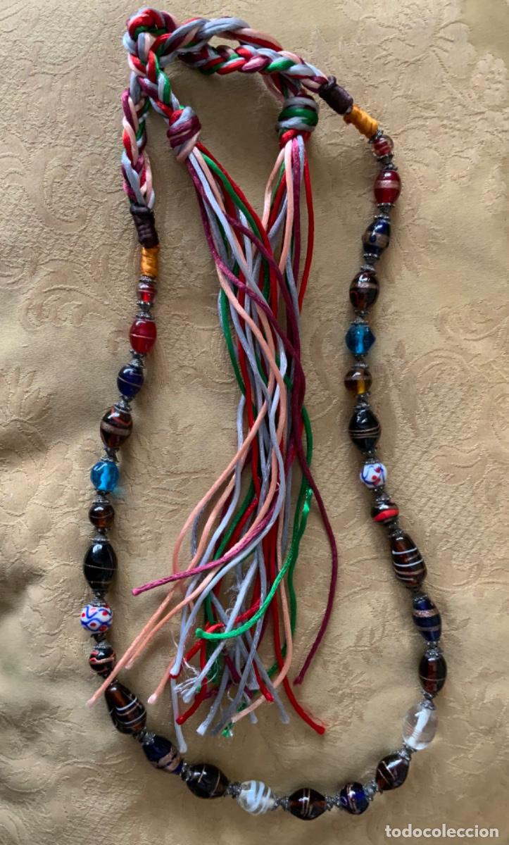 Vintage: COLLAR, CINTURON JOYA DE CRISTALES DE MURANO Y SEDA - Foto 11