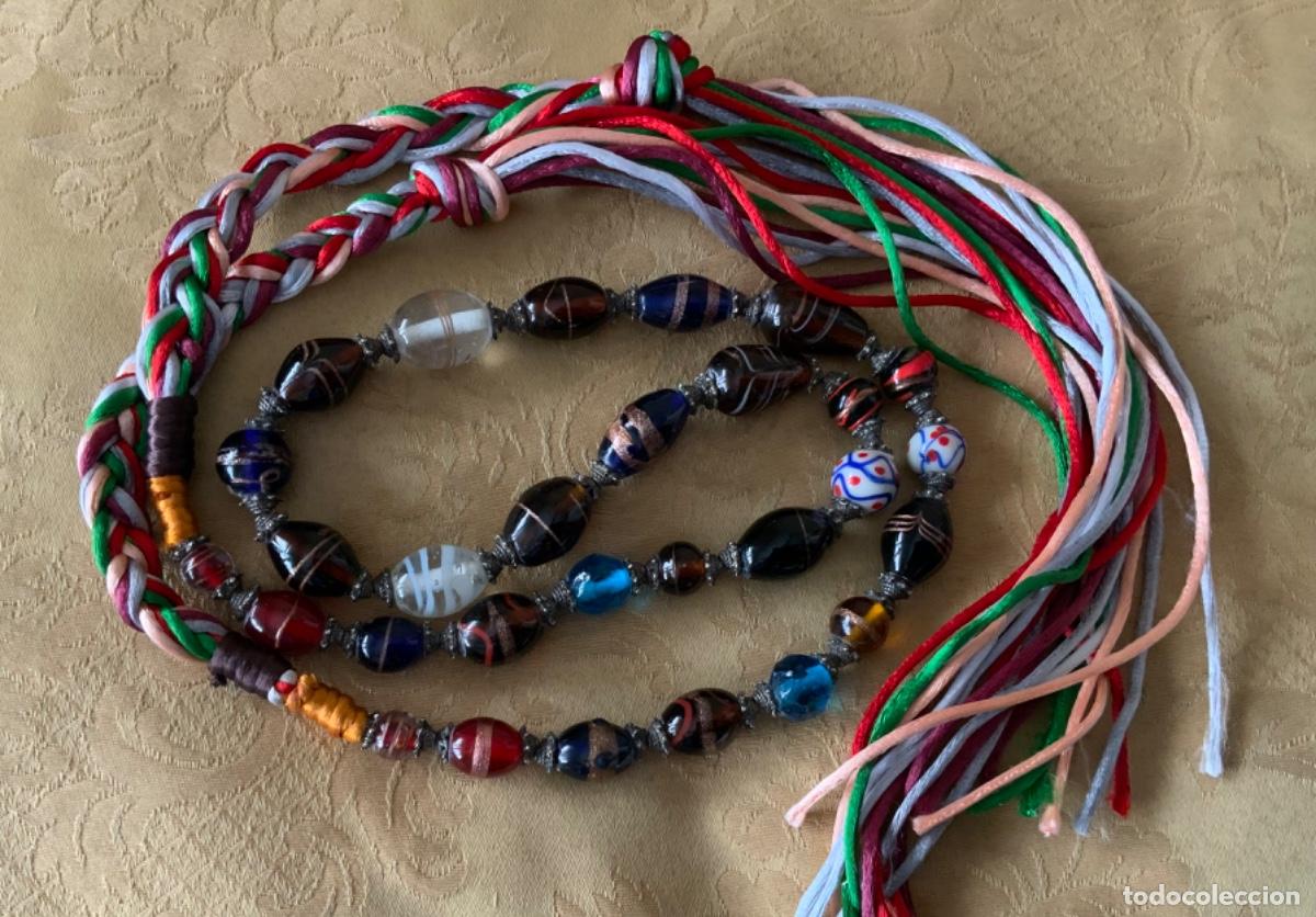 Vintage: COLLAR, CINTURON JOYA DE CRISTALES DE MURANO Y SEDA - Foto 13