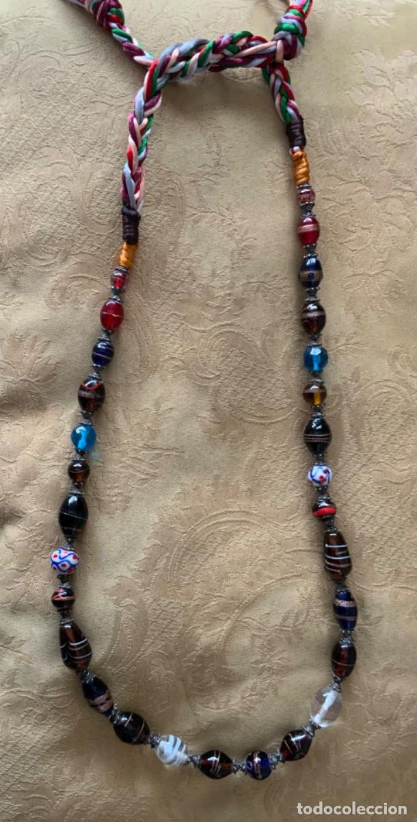 Vintage: COLLAR, CINTURON JOYA DE CRISTALES DE MURANO Y SEDA - Foto 16
