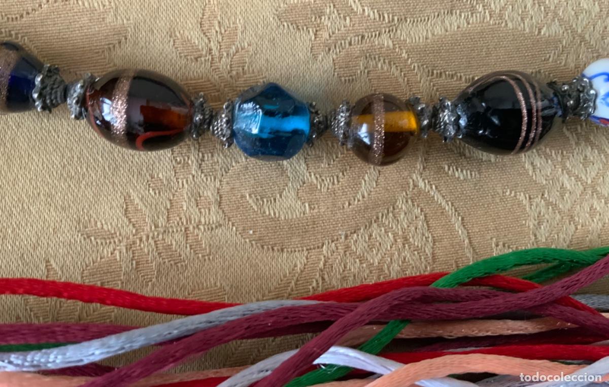 Vintage: COLLAR, CINTURON JOYA DE CRISTALES DE MURANO Y SEDA - Foto 17